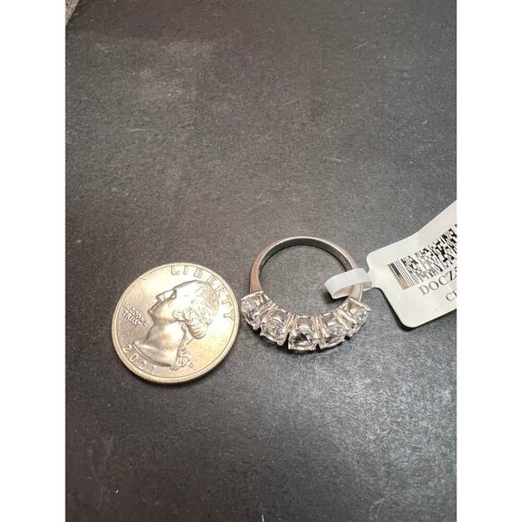 NEW Goshenite 5 stone Sterling silver ring size 8 - Picture 9 of 15